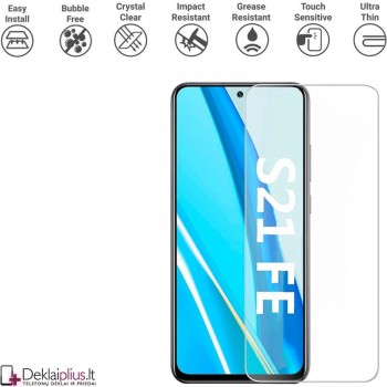 Ekrano grūdintas stiklas (telefonams Samsung S21 Fe)